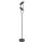 Lampadaire 2 flammes noir GU10 150 cm métal ajustable