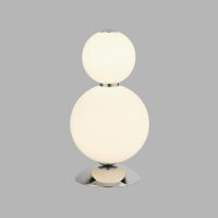 Lampe de table LED 3000 K 34,5 cm verre métal...