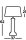 Tischleuchte 63 cm E27 in Silber matt Weiß Glas