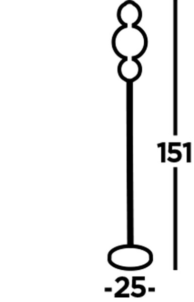 LED Stehleuchte 3000 K 151 cm Glas Metall Chrom Weiß