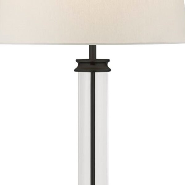 Stehlampe klein 156 cm Schwarz Weiß E27