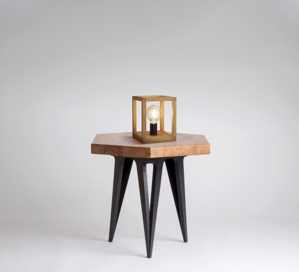 Tischleuchte klein H: 25 cm E27 Natur Bambus Holz