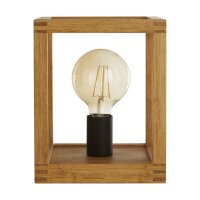 Tischleuchte klein H: 25 cm E27 Natur Bambus Holz