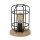 Petite lampe de table H : 24,5 cm Ø 18 cm E27 Métal Bois