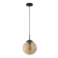 Suspension Noir Champagne E27 D : 25 cm Verre TALIA
