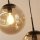 Lampe à suspendre 5 flammes E27 noir champagne