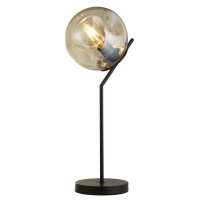 Lampe de table E27 57 cm noir champagne verre m&eacute;tal