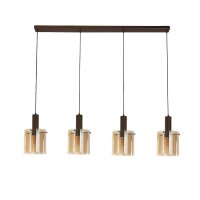 Lampe à suspendre verre fumé L : 142 cm...