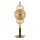 Tischlampe Glas Metall 66 cm in Messing Bernstein Klar