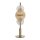 Tischlampe Glas Metall 66 cm in Messing Bernstein Klar