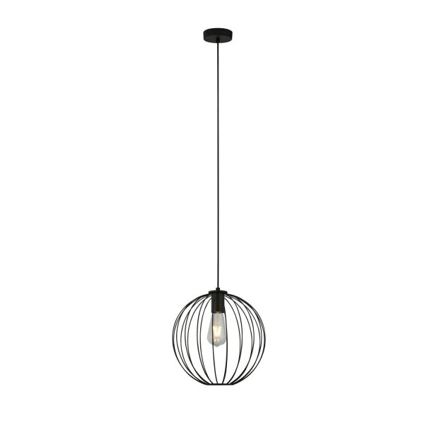 Suspension E27 D : 30 cm Noir Métal Rétro