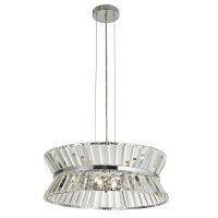 Lampe &agrave; suspendre cristal &Oslash; 50 cm rond 7x...
