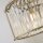 Lampe à suspendre cristal en laiton antique clair Art Déco