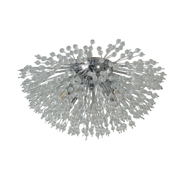 Lampe de plafond cristal Ø 39 cm 4-flamme G9 chrome clair