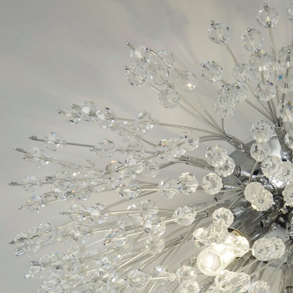 Lampe de plafond cristal Ø 39 cm 4-flamme G9 chrome clair