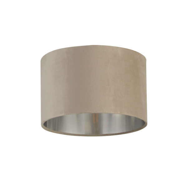 Lampenschirm Stoff Pendelleuchte Taupe Silber Ø28 cm E14 E27