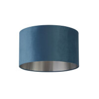 Abat-jour velours Ø 38 cm pétrole argent...