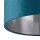 Abat-jour velours Ø 38 cm pétrole argent rond pour lampe suspendue