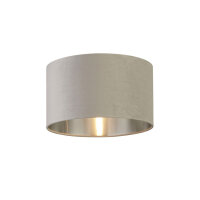 Abat-jour velours gris clair argent D : 38 cm Lampe...