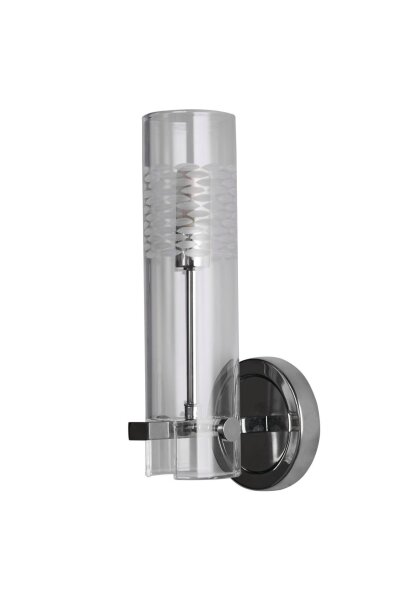 Badleuchte Wand IP44 H: 28,5 cm Chrom Klar G9
