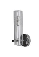 Badleuchte Wand IP44 H: 28,5 cm Chrom Klar G9