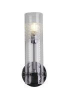 Badleuchte Wand IP44 H: 28,5 cm Chrom Klar G9