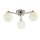 Plafonnier 3 flammes chrome blanc G9 m&eacute;tal art nouveau