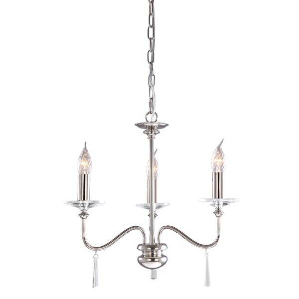 Lustre CANDELA 6 nickel 3-flmg à raccourcir Lampe
