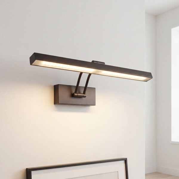 LED Bilderleuchte verstellbar Schwarz B:40,5 cm 3000 K
