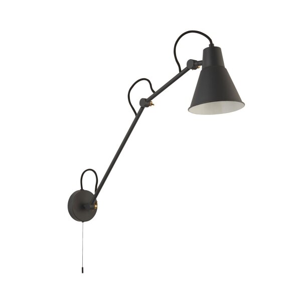 Applique avec interrupteur Articulation réglable Gris Métal