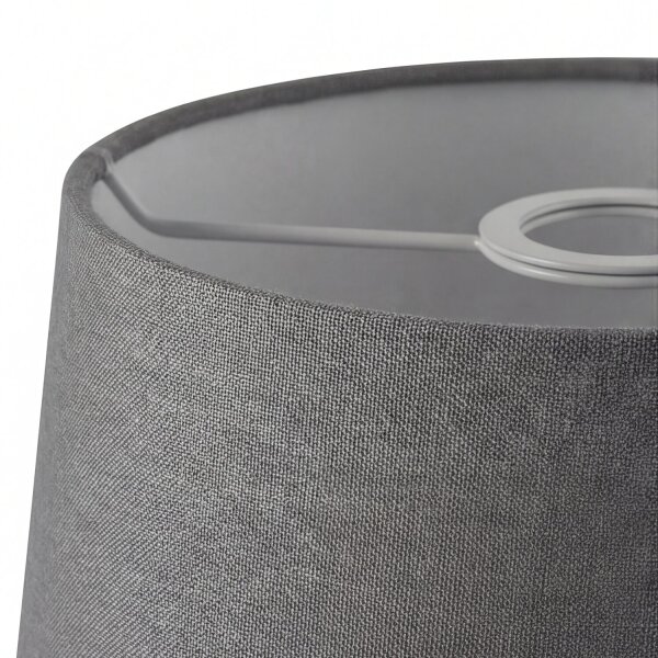 Lampe de chevet tripode E14 54 cm en argent mat gris