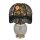 Nachttischlampe Grau Bunt E27 55 cm D: 38 cm Stoff Rauchglas