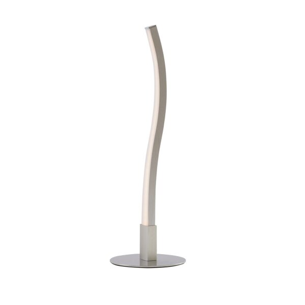 LED Tischleuchte 30,5 cm in Silber matt Weiß 3000 K