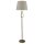 Stehleuchte 152 cm E27 in Messing Antik Creme Stoffschirm