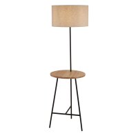 Lampadaire Trépied 155 cm E27 avec support Bois...