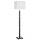 Lampadaire petit 147 cm brun blanc métal abat-jour tissu E27