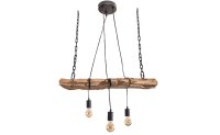 Lampe à suspendre allongée en bois naturel...