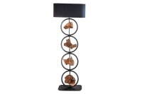 Lampadaire Tissu Bois Noir 147 cm E27 faible...