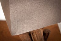 Tischlampe Stoff Holz blendarm E14 45 cm in Natur Braun