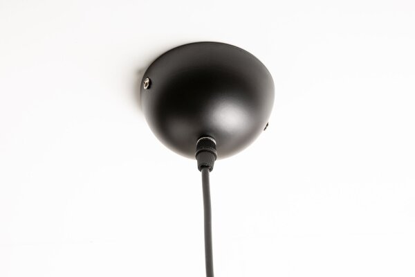 Suspension ronde Noir Or Métal Ø30 cm Rétro
