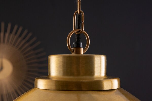 Lampe à suspendre ronde industrielle en métal Ø43 cm E27 en or