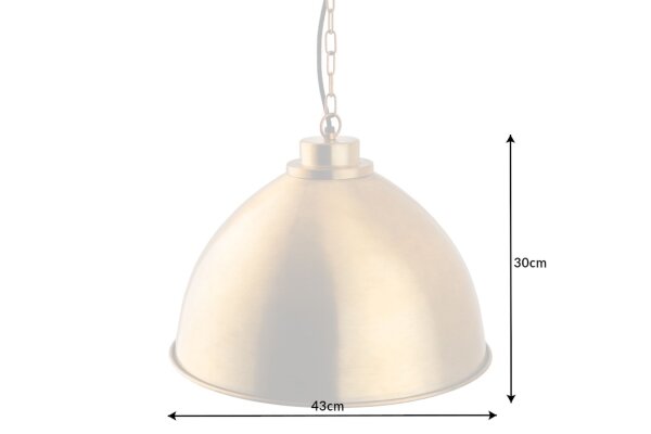 Lampe à suspendre ronde industrielle en métal Ø43 cm E27 en or