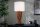 Lampe de table Blanc Bois Tissu E27 H:58 cm confortable
