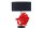 Tischleuchte Marmor Stoff Rot Schwarz 64 cm gemütlich