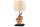 Moderne Tischleuchte blendarm Stoff Holz E27 58 cm groß