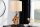 Moderne Tischleuchte blendarm Stoff Holz E27 58 cm groß