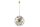 Ronde lampe à suspendre boule verre métal 5-flamme en or