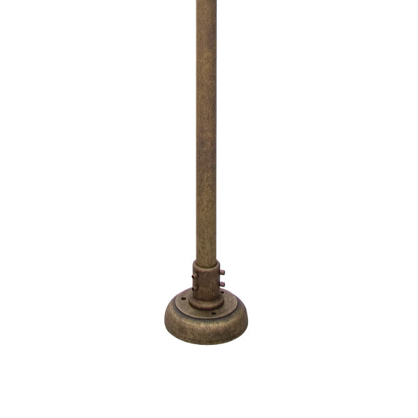 Wegeleuchte IP44 in Bronze Antik E27 210 cm Glas Messing