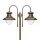 Lampe dextérieur à 2 flammes 210 cm E27 IP44 laiton Maritim
