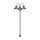 Wegeleuchte 3-flammig IP44 E27 210 cm Messing Glas